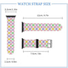 Multi-Colored Checkered Silicone Apple Watch Band