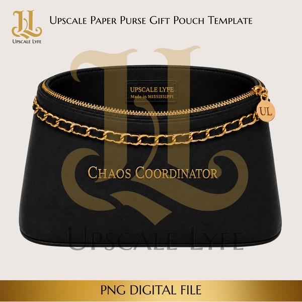 Chaos Coordinator Paper Purse Template Digital Download PNG Instant Digital Only File