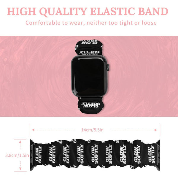 Black Glow Softly Scrunchie Apple Watch Band