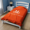 Upscale Lyfe Velveteen Plush Blanket - Orange