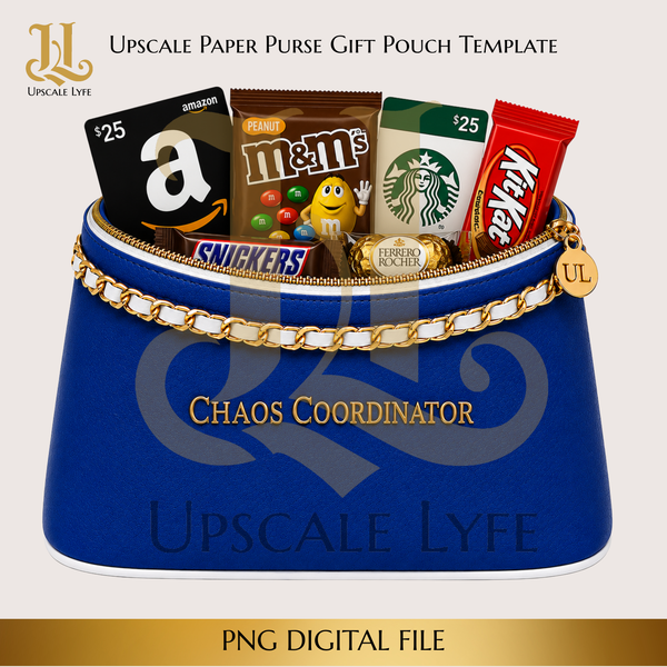 Chaos Coordinator Paper Purse Template Digital Download PNG Instant Digital Only File