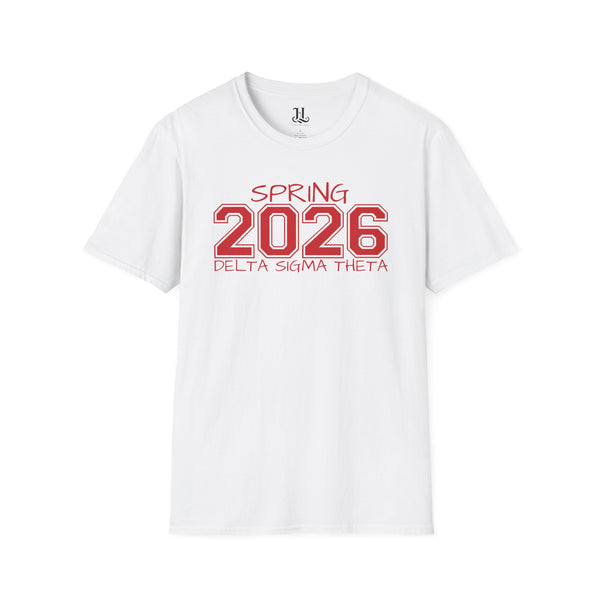 Spring 2026 Delta Sigma Theta Unisex Pledging Crossing Momento Softstyle T-Shirt, Delta Sigma Theta Sorority, 1913