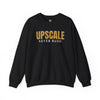 Upscale Never Basic Crewneck Sweatshirt, Casual Wear, Stylish Sweatshirt, Gifts for Trendsetters, Everyday Comfort, Fashion Statement