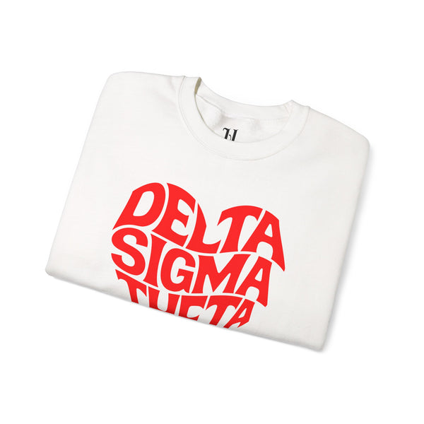 Delta Sigma Theta Crewneck Sweatshirt, Sorority Spirit Wear, College Sweatshirt, Greek Life Apparel, Casual Wear