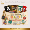Teacher Paper Purse Template Digital Download PNG Instant Digital Only File