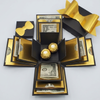 Upscale Money Moments™ – Black/Gold Pre-Filled Explosion Gift Box