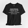 "Shine On" Inspirational Unisex Softstyle T-Shirt – DPLAM Collection, Motivational Tee, Gift for Friends, Self-Care Wear, Uplifting Apparel, Positive Message Top