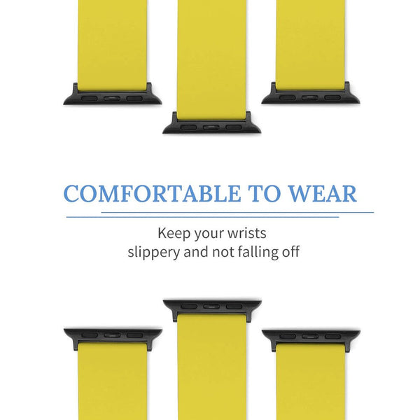 Yellow Silicone Apple Watch Band