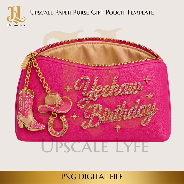 Birthday Girl Paper Purse Template Digital Download PNG Instant Digital Only File