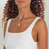 Upscale Lyfe Oval Necklace - Orange