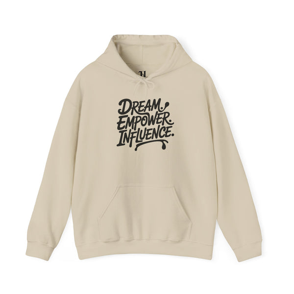 Dream Empower Influence Hoodie - Motivational Sweatshirt for Inspiring Individuals, Unisex Gift, Cozy Casual Wear, Empowerment [...]