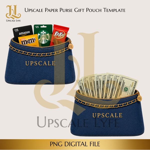 Jean Paper Purse Template Digital Download PNG Instant Digital Only File