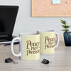 Peace Not Pressure Ceramic Mug - Inspirational Coffee Cup, Unique Gift for Tea Lovers, Spiritual Morning Mug, Motivational Kitchen Decor