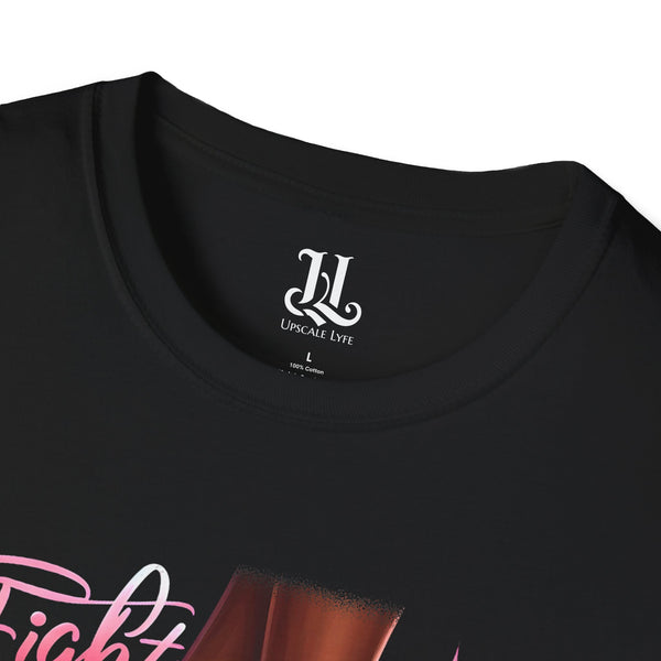 Fight Like A Queen, Sparkly High Heel Queen T-Shirt, Empowerment Tee, Fight Like a Queen Shirt, Gift for Her, Feminist Apparel, Pink High Heels Shirt