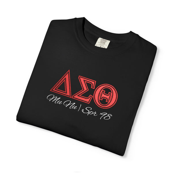 Personalized Embroidered Greek Letters Symbols T-Shirt — Sorority Tee