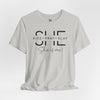 She Rise, Slay, Pray, She Is Me Softstyle Jersey Short Sleeve T-Shirt Movitivational, Inspirational Tee