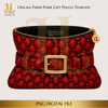 Red Quilt Paper Purse Template Digital Download PNG Instant Digital Only File