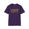 Omega Psi Phi Fraternity Unisex Softstyle T-Shirt, Greek Life Apparel, Brotherhood Tee, Sorority Gifts, Campus Wear, College Gear
