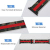 Camo with Red Stripe Silicone Apple Watch Band