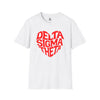 Delta Sigma Theta Heart Softstyle T-Shirt, Sorority Apparel, Greek Life Gifts, College Wear, Sisterhood Shirt, Casual Outfit