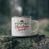 Cup of Christmas Spirit Enamel Camping Mug