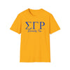 Sigma Gamma Rho Sorority Unisex Softstyle T-Shirt, Greek Life Apparel, College Student Shirt, Sorority Gift, Casual Wear