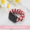 Red & White Checkered Scrunchie Apple Watch Band