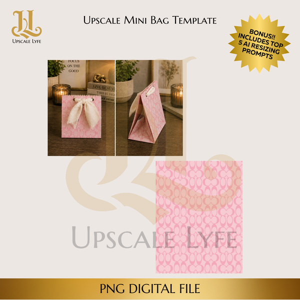 Mini Bag — Printable DIY Gift Bag – Instant Digital Download