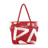 Upscale Red & White Clover Canvas Tote