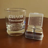 UL Chaos Coordinator Bourbon Glass & Ice Cubes Gift Set