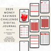 2025 Money Savings Challenge Digital Journal - Red