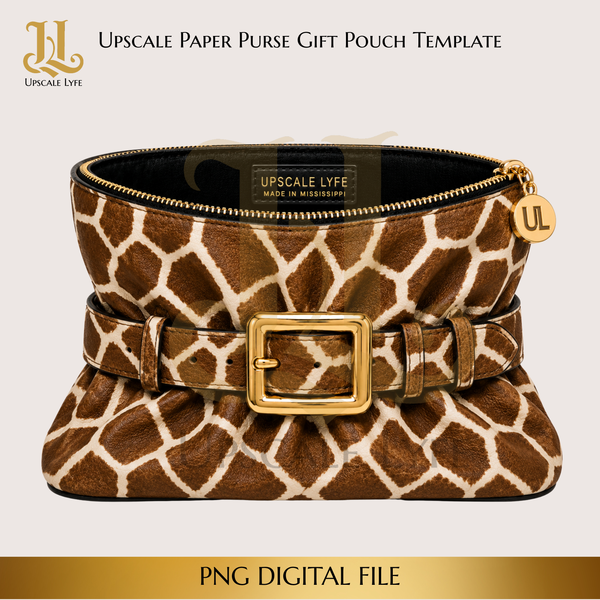 Giraffe Paper Purse Template Digital Download PNG Instant Digital Only File
