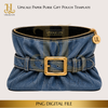 Blue Jean Paper Purse Template Digital Download PNG Instant Digital Only File