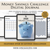 2025 Money Savings Challenge Digital Journal - Blue