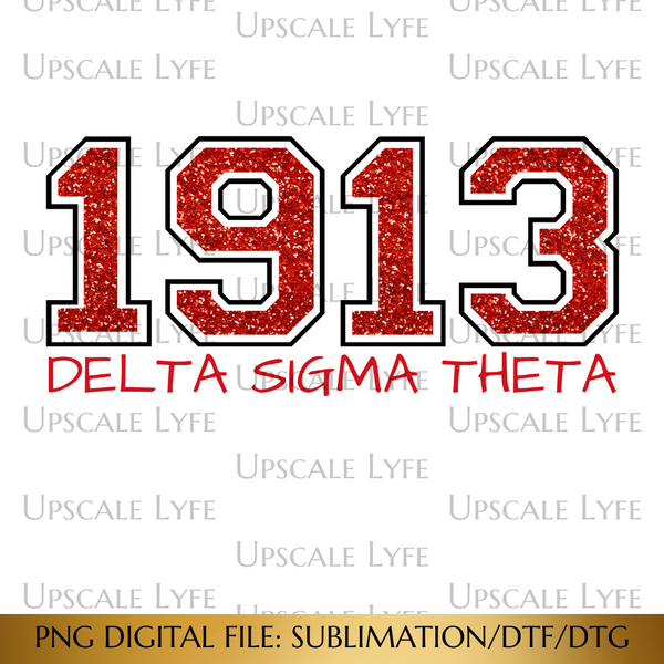1913 Delta Sigma Theta PNG DTF/Sublimation Design Digital Download PNG Instant Digital Only File