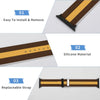 Brown and Gold Silicone Apple Watch Band