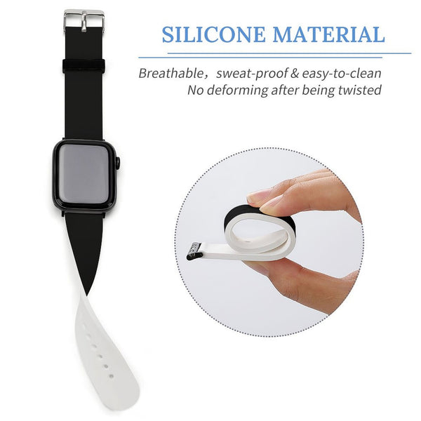 Black Silicone Apple Watch Band