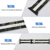 Camo with White Stripe Silicone Apple Watch Band