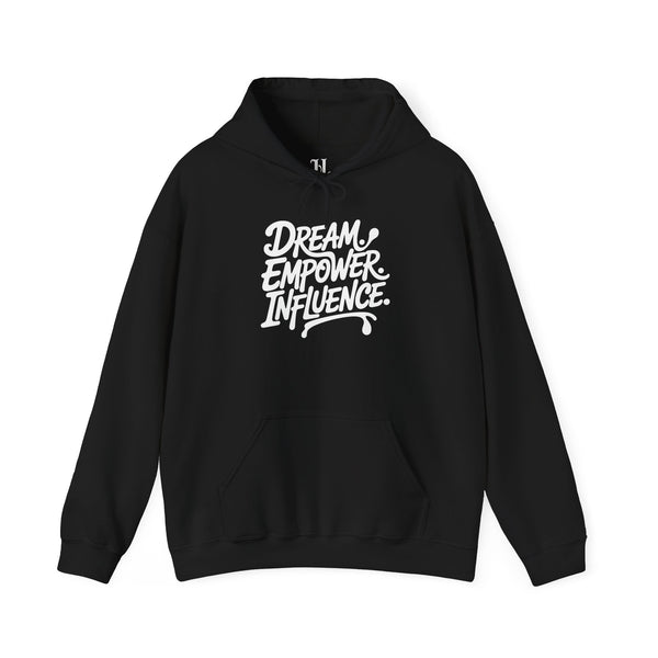 Dream Empower Influence Hoodie - Motivational Sweatshirt for Inspiring Individuals, Unisex Gift, Cozy Casual Wear, Empowerment [...]