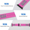Pink & Green Glow Softly Silicone Apple Watch Band