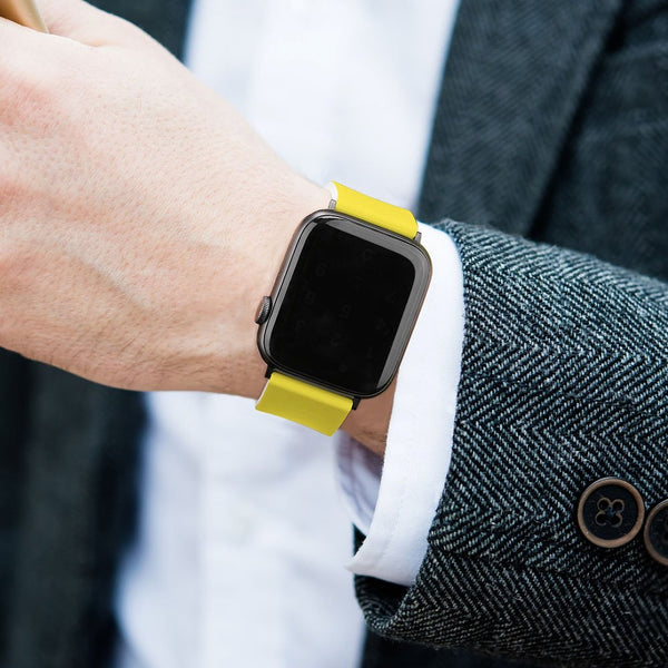 Yellow Silicone Apple Watch Band