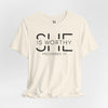 She Is Worthy Softstyle Jersey Short Sleeve T-Shirt Movitivational, Inspirational Tee