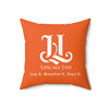 Upscale Lyfe Spun Polyester Square Pillow - Orange