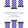 Blue & White Checkered Silicone Apple Watch Band