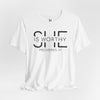 She Is Worthy Softstyle Jersey Short Sleeve T-Shirt Movitivational, Inspirational Tee