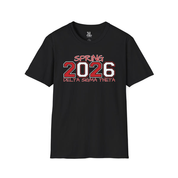 Spring 2026 Delta Sigma Theta Unisex Pledging Crossing Momento Softstyle T-Shirt, Delta Sigma Theta Sorority, 1913