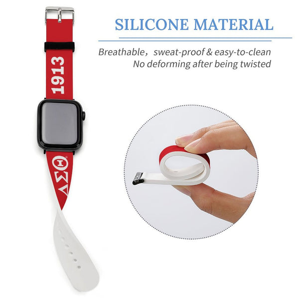 Delta Sigma Theta 1913 Silicone Apple Watch Band