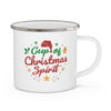 Cup of Christmas Spirit Enamel Camping Mug