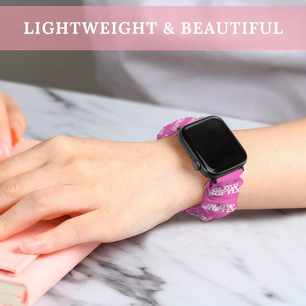 Pink Glow Softly Scrunchie Apple Watch Band