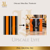Orange Stripes Mini Gift Bag Printable Design | DIY Paper Gift Bag | Instant Download | Upscale Creations